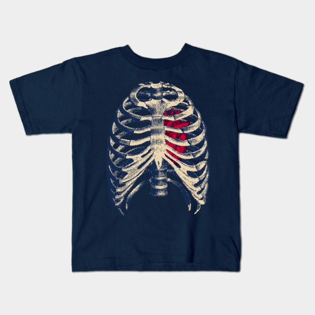 Skeleton in retro colors Kids T-Shirt by yulia-rb